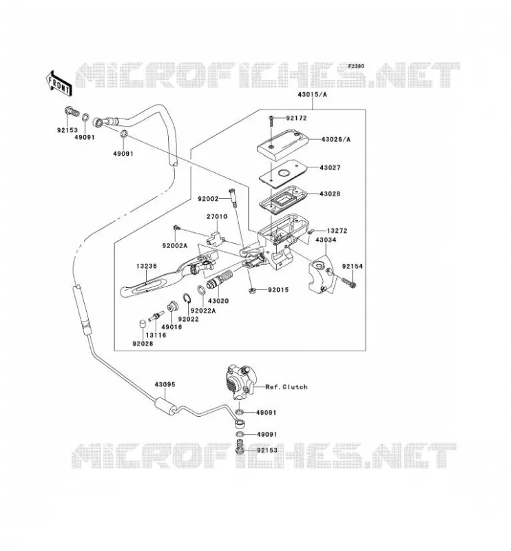 EMBRAYAGE MAITRE CYLINDRE Kawasaki MOTOS 1700 2013 VN1700 CLASSIC ABS  VN1700FDF