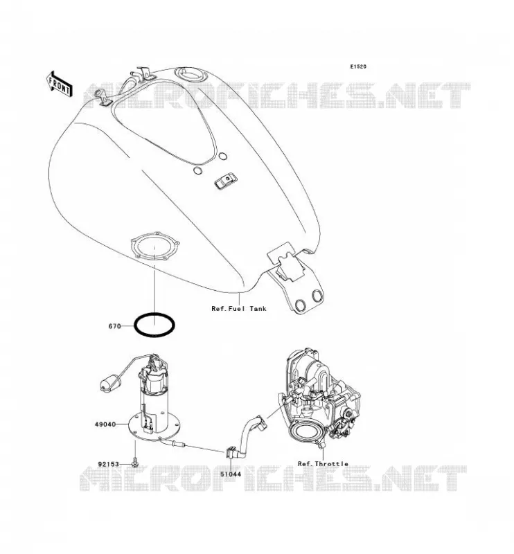 POMPE A ESSENCE Kawasaki MOTOS 1700 2013 VN1700 CLASSIC ABS  VN1700FDF