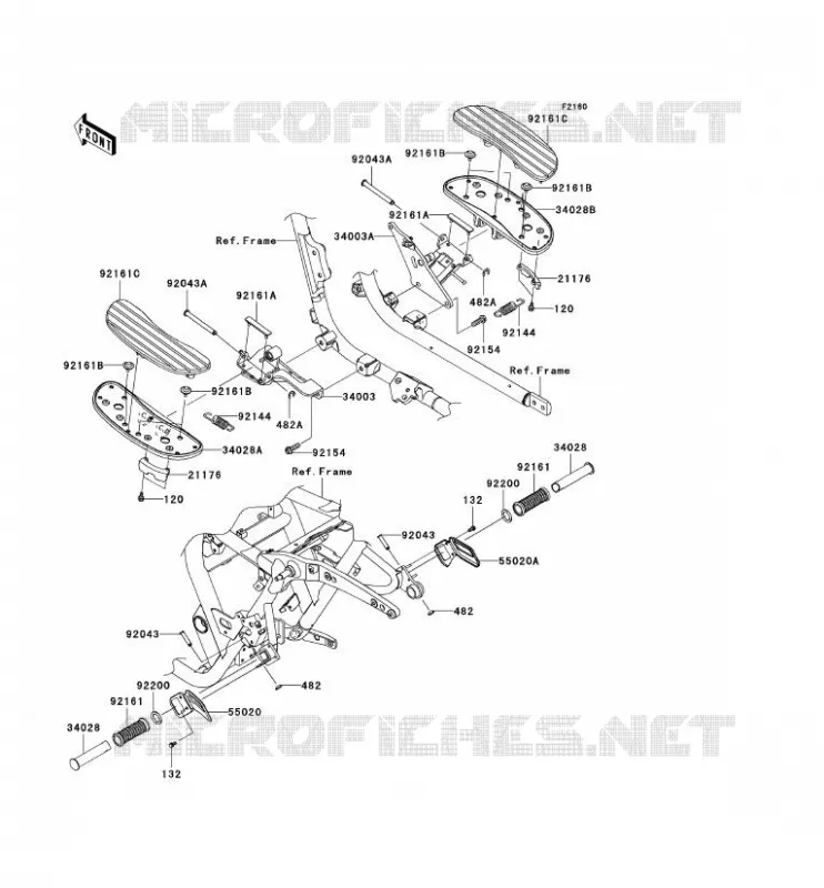 REPOSE PIED Kawasaki MOTOS 1700 2009 VN1700 CLASSIC LT  VN1700G9F