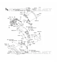 GARDE BOUE ARRI&Egrave;RE pour Kawasaki VN1700 VAQUERO 2012