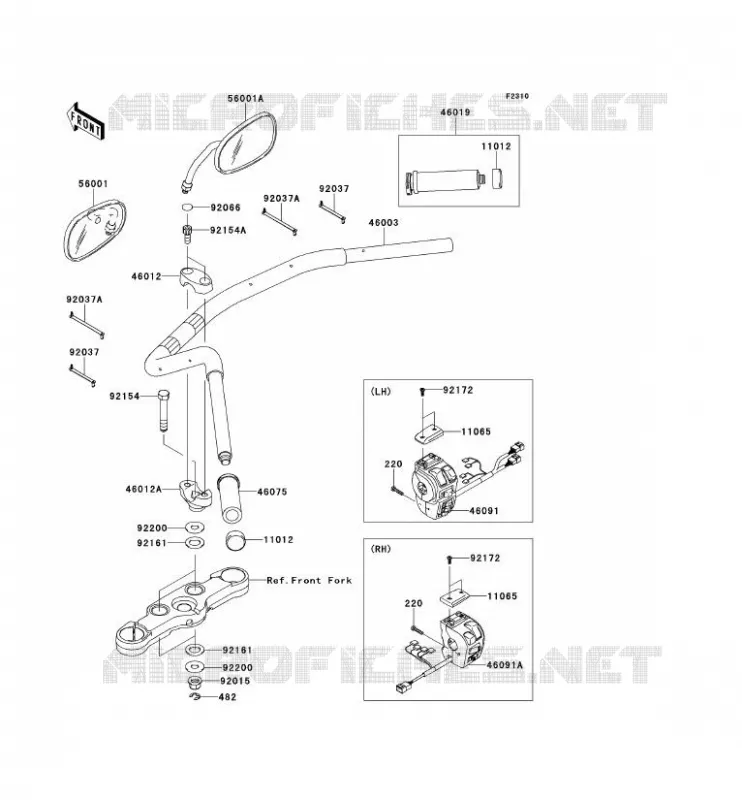 GUIDON Kawasaki MOTOS 1700 2012 VN1700 VAQUERO  VN1700JCF