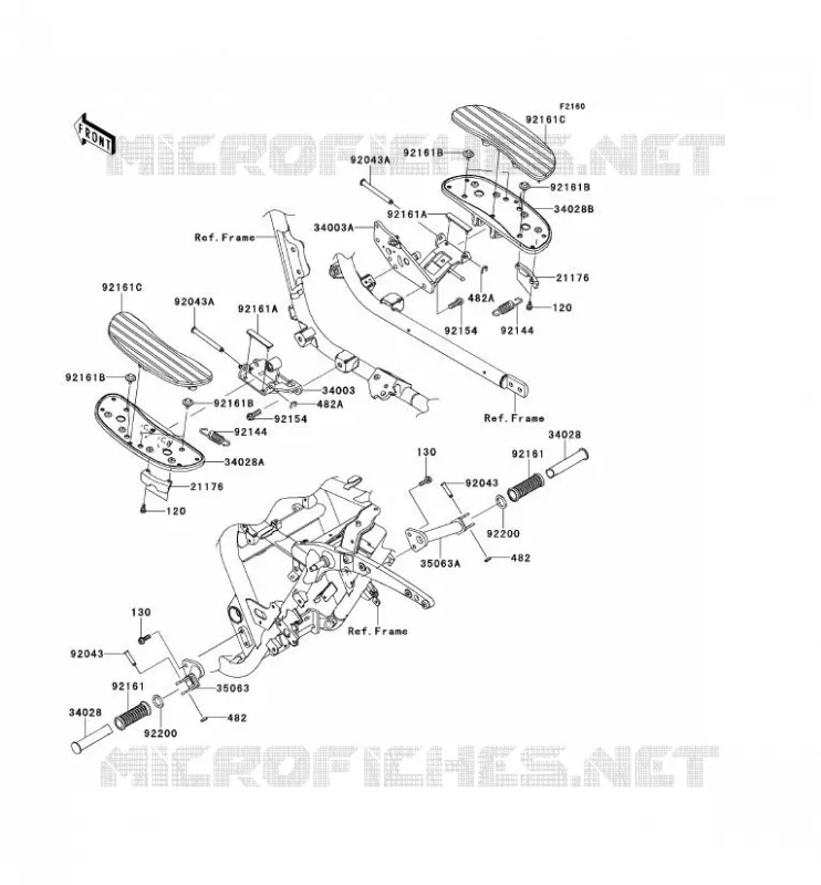 REPOSE PIED Kawasaki MOTOS 1700 2012 VN1700 VAQUERO  VN1700JCFA