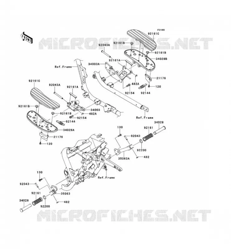 REPOSE PIED Kawasaki MOTOS 1700 2012 VN1700 VAQUERO  VN1700JCFA