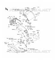 GARDE BOUE ARRI&Egrave;RE pour Kawasaki VN1700 VAQUERO 2013