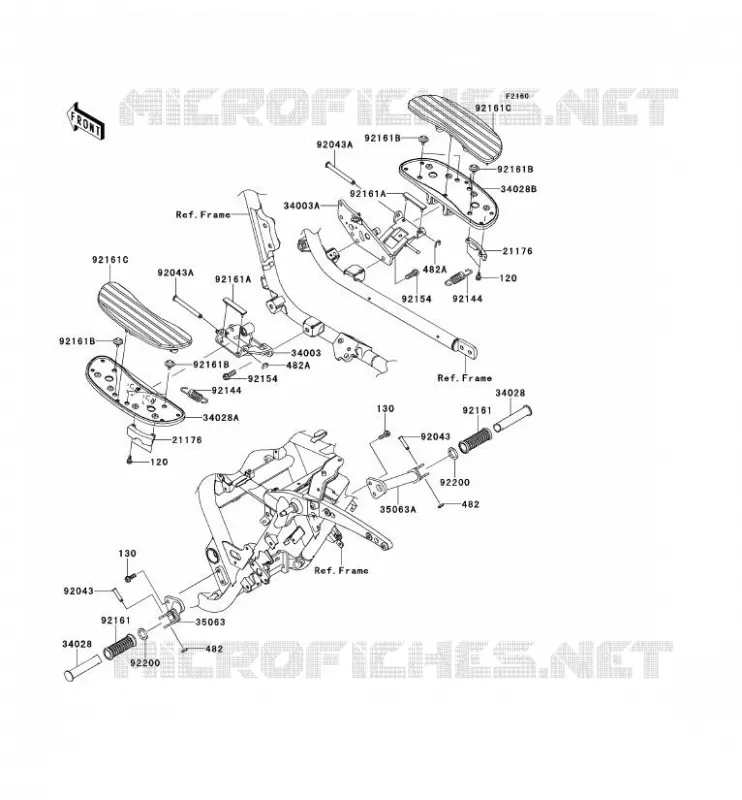 REPOSE PIED Kawasaki MOTOS 1700 2011 VN1700 VOYAGER CUSTOM ABS  VN1700KBF