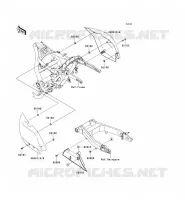 CACHE LAT&Eacute;RAL/GARDE CHAINE pour Kawasaki VN1700 VOYAGER CUSTOM ABS 2013
