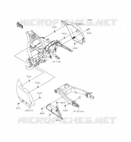 CACHE LAT&Eacute;RAL/GARDE CHAINE pour Kawasaki VULCAN 1700 VOYAGER CUSTOM ABS 2014