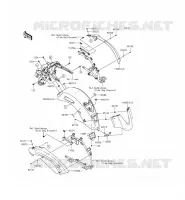GARDE BOUE ARRI&Egrave;RE pour Kawasaki VULCAN 1700 VOYAGER CUSTOM ABS 2015