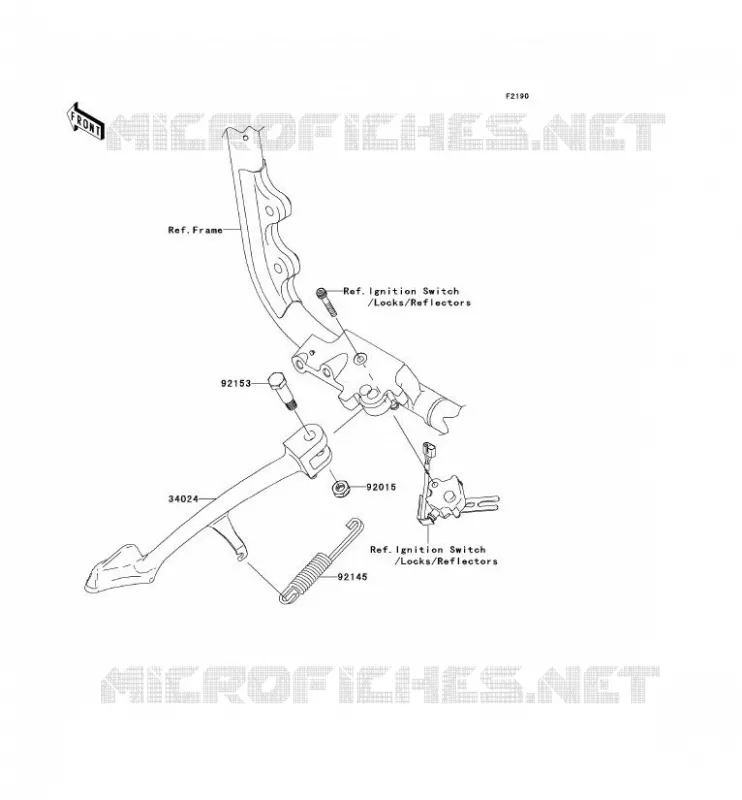 BEQUILLES Kawasaki MOTOS 2000 2004 VN2000  VN2000-A1