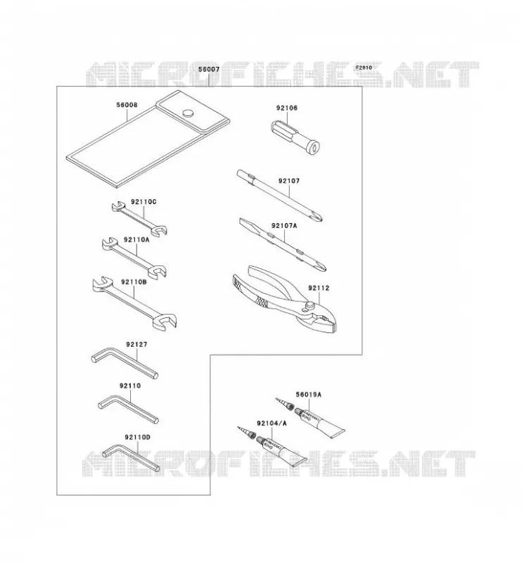 OUTIL UTILISATEUR Kawasaki MOTOS 2000 2004 VN2000  VN2000-A1