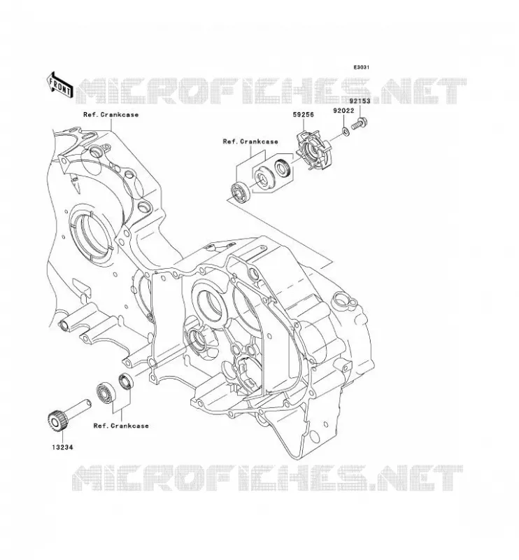 POMPE &Agrave; EAU Kawasaki MOTOS 2000 2004 VN2000  VN2000-A1