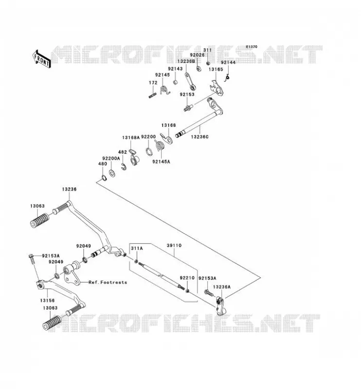 SELECTEUR Kawasaki MOTOS 2000 2004 VN2000  VN2000-A1