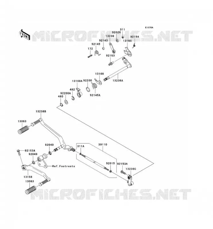 SELECTEUR Kawasaki MOTOS 2000 2005 VN2000  VN2000-A2