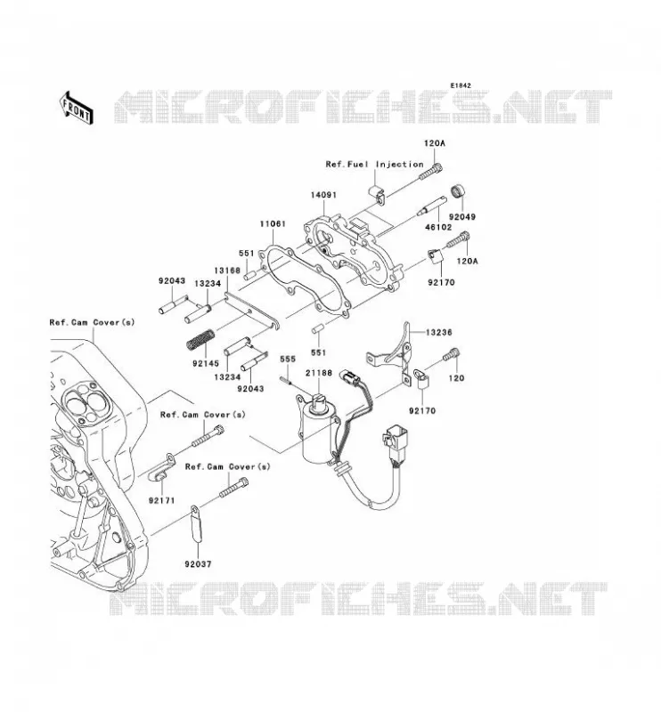 SOLENOID DEMARREUR Kawasaki MOTOS 2000 2005 VN2000  VN2000-A2