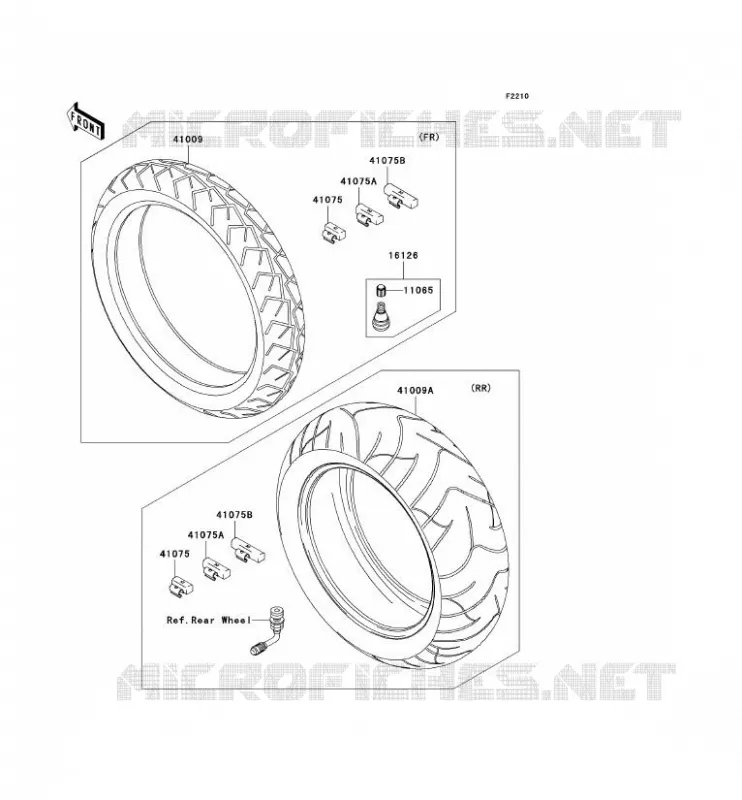 PNEUS Kawasaki MOTOS 2000 2005 VN2000  VN2000-A2