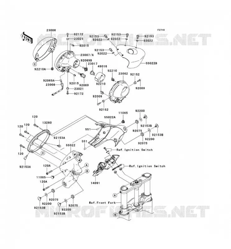 OPTIQUE(S) Kawasaki MOTOS 2000 2005 VN2000  VN2000-A2H