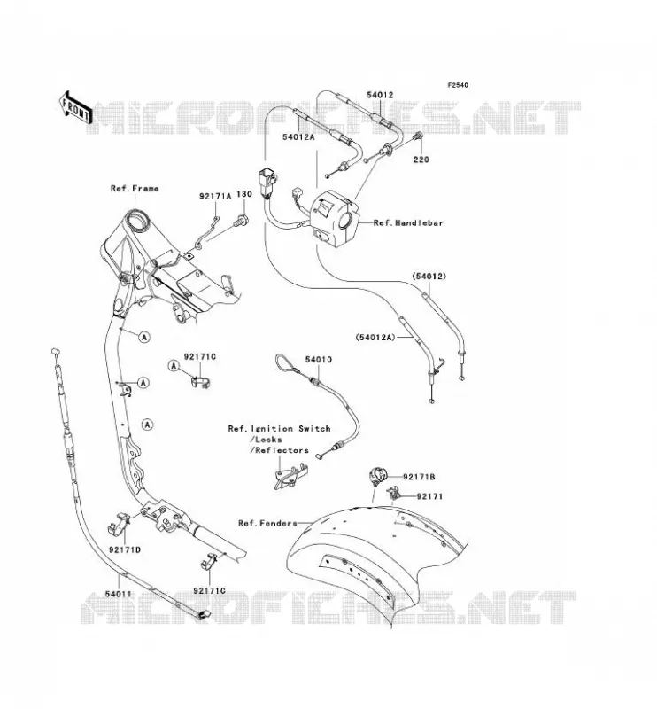 CABLES Kawasaki MOTOS 2000 2006 VN2000  VN2000A6F