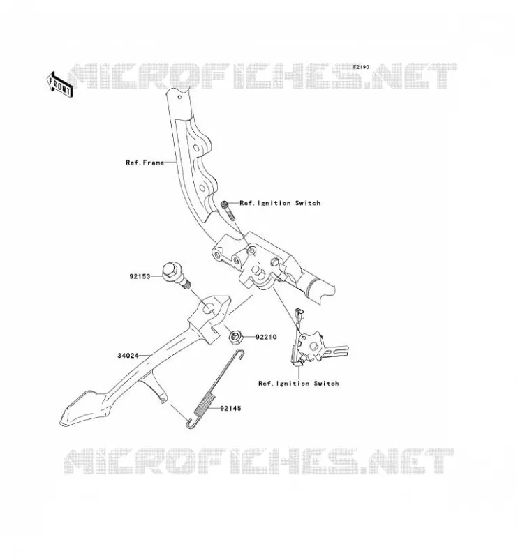 BEQUILLES Kawasaki MOTOS 2000 2006 VN2000  VN2000A6F