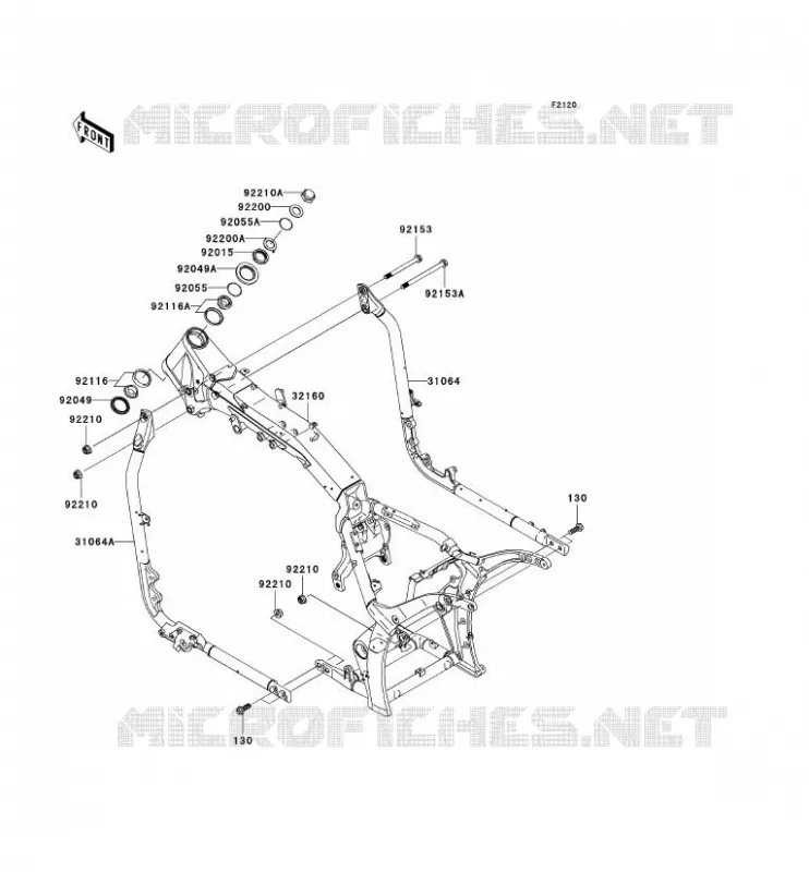 CH&Acirc;SSIS Kawasaki MOTOS 2000 2006 VN2000  VN2000A6F