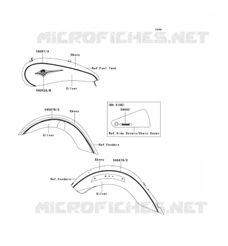 STICKER Kawasaki MOTOS 2000 2006 VN2000  VN2000A6F