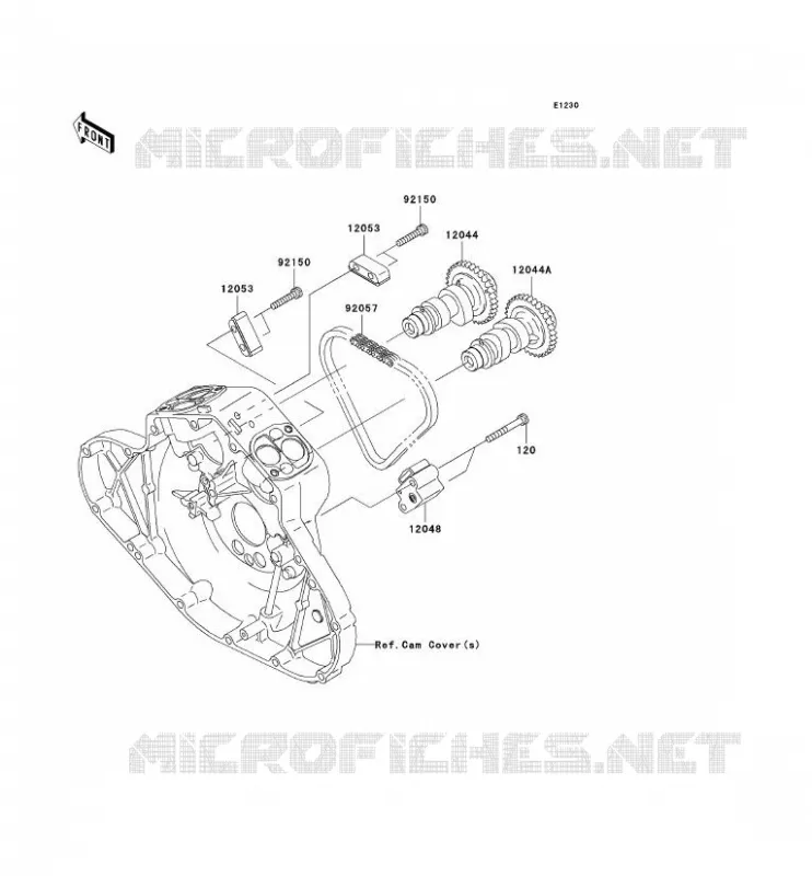 ARBRE A CAME/TENDEUR Kawasaki MOTOS 2000 2007 VN2000  VN2000A7F