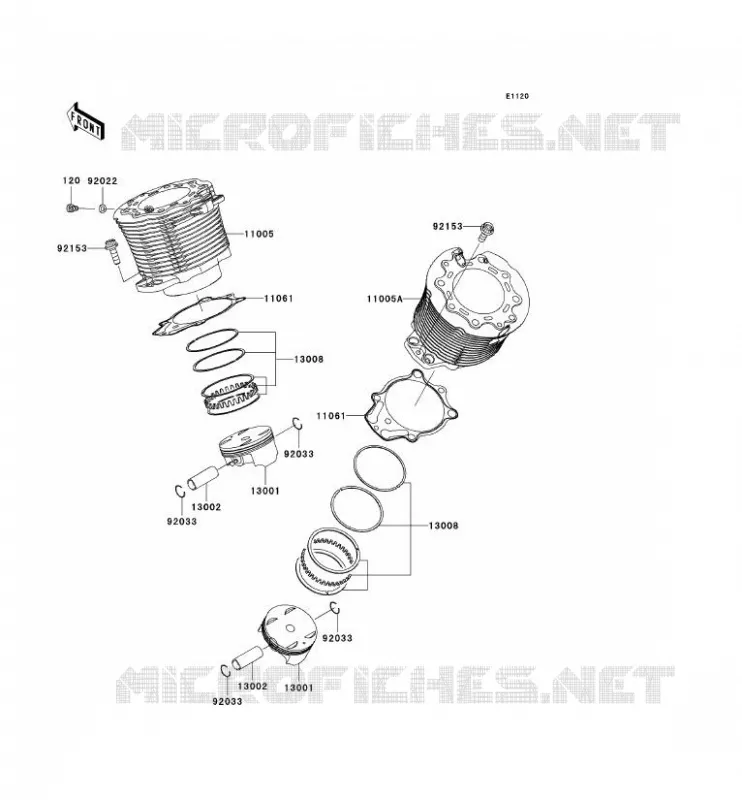 CYLINDRE/PISTON Kawasaki MOTOS 2000 2006 VN2000 CLASSIC  VN2000E6F