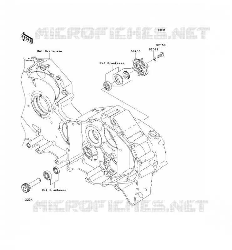 POMPE &Agrave; EAU Kawasaki MOTOS 2000 2006 VN2000 CLASSIC LT  VN2000F6F