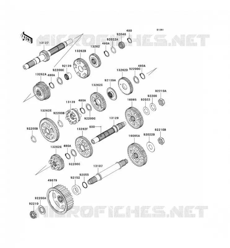 TRANSMISSION Kawasaki MOTOS 2000 2008 VN2000 CLASSIC  VN2000H8F