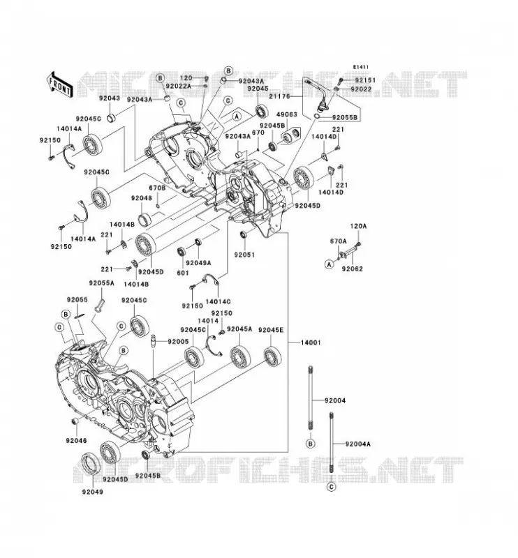 CARTER MOTEUR(S) Kawasaki MOTOS 2000 2008 VN2000 CLASSIC  VN2000H8F