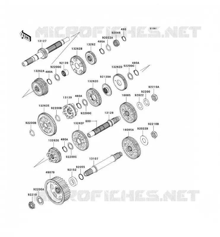TRANSMISSION Kawasaki MOTOS 2000 2008 VN2000 CLASSIC LT  VN2000J8F
