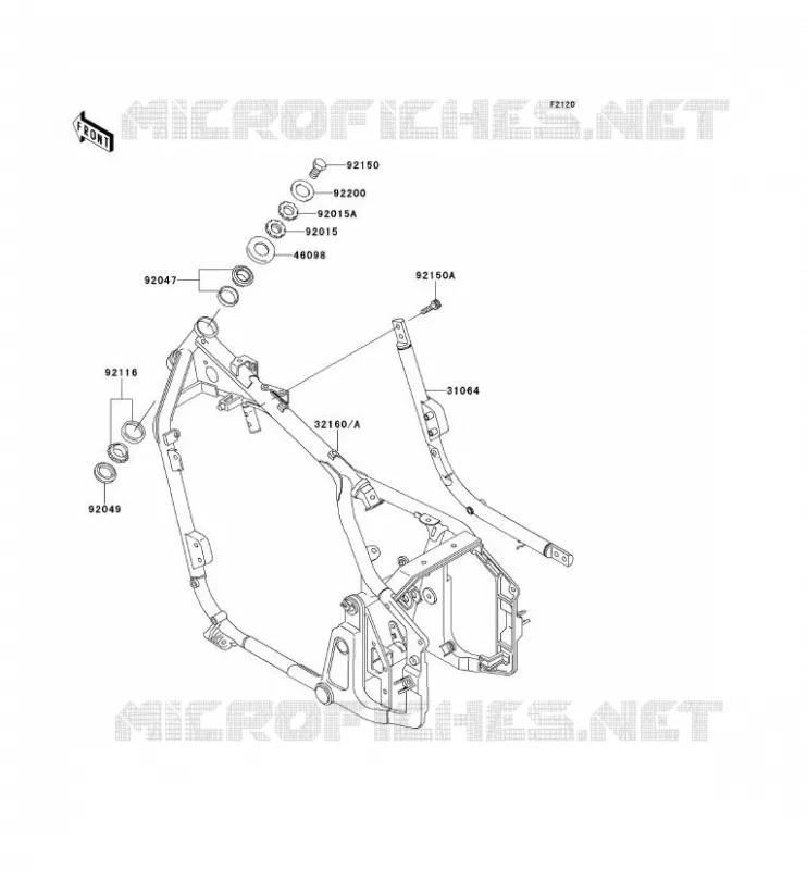 CH&Acirc;SSIS Kawasaki MOTOS 400 2000 VN CLASSIC  VN400-C5