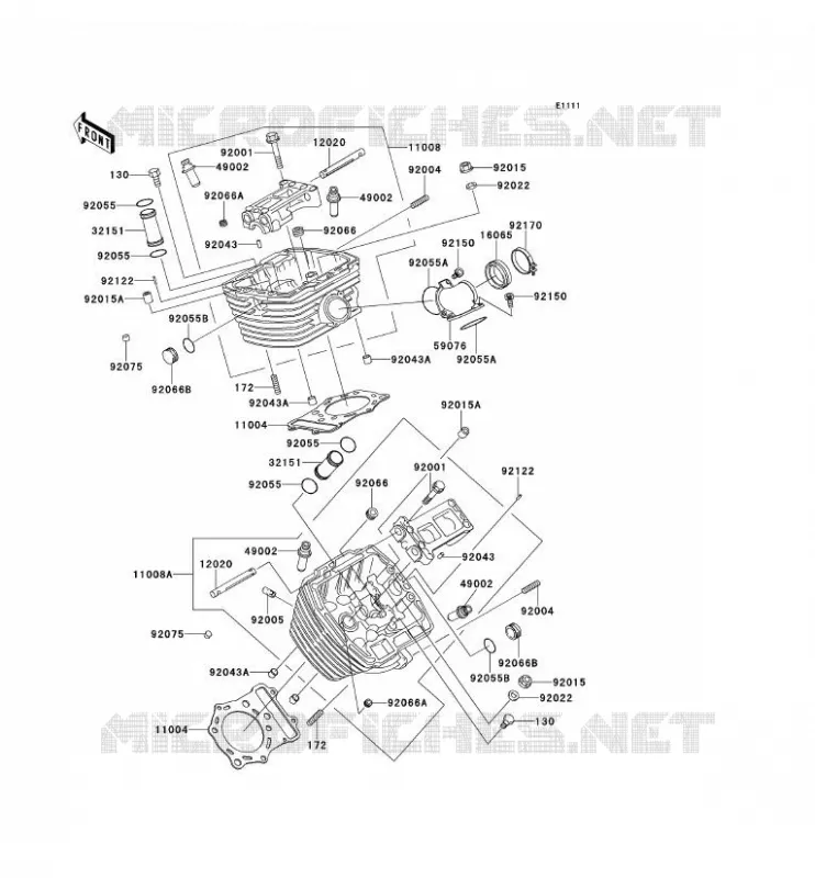 CULASSE Kawasaki MOTOS 400 2000 VN CLASSIC  VN400-C5