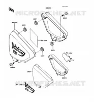 CACHE LAT&Eacute;RAL pour Kawasaki VN750 1986