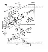 D&Eacute;MARREUR pour Kawasaki VN750 1986