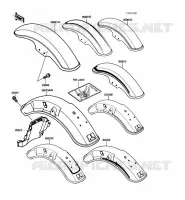GARDE BOUE pour Kawasaki VN750 1986