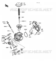 PI&Egrave;CES DE CARBURATEUR pour Kawasaki VN750 1986