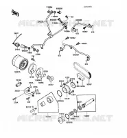 POMPE A HUILE/FILTRE &Agrave; HUILE pour Kawasaki VN750 1986
