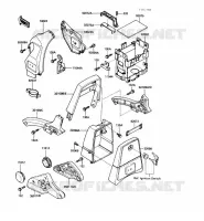 SUPPORT BATTERIE pour Kawasaki VN750 1986
