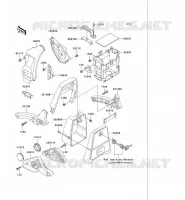 PIECE DE CADRE (COUVERTURE) pour Kawasaki VN750 2004