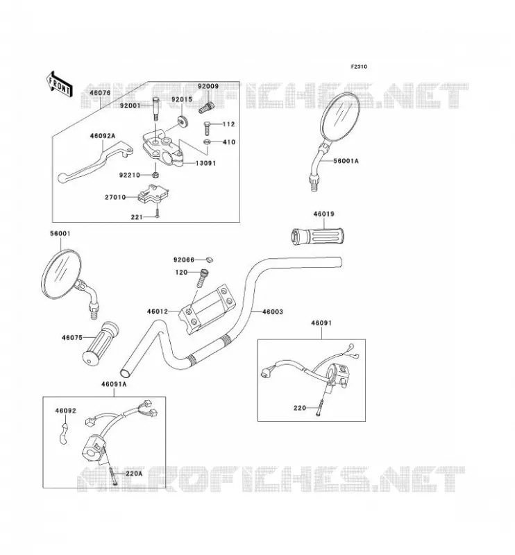 GUIDON Kawasaki MOTOS 750 2004 VN750  VN750-A20