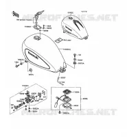 RESERVOIR CARBURANT pour Kawasaki VN750 TWIN 1987