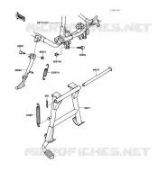 BEQUILLES pour Kawasaki VN750 1989