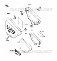 CACHE LAT&Eacute;RAL pour Kawasaki VN750 1989