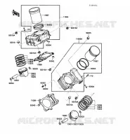 CYLINDRE/PISTON pour Kawasaki VN750 1989