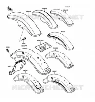 GARDE BOUE pour Kawasaki VN750 1989