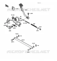 PEDALE DE FREIN/TORQUE LINK pour Kawasaki VN750 1989