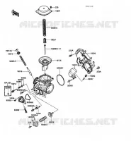 PI&Egrave;CES DE CARBURATEUR pour Kawasaki VN750 1989