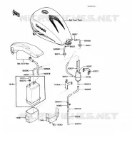 SYSTEME D'EVAPORATION CARBURANT pour Kawasaki VN750 1989