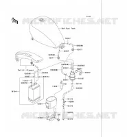 SYSTEME D'EVAPORATION CARBURANT(CA) pour Kawasaki VN750 2006