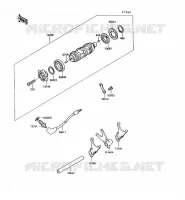 BARILLET/FOURCHETTE pour Kawasaki VN750 1993